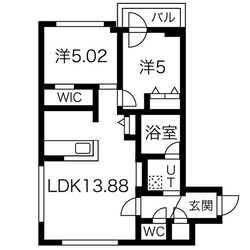 手稲駅 徒歩6分 4階の物件間取画像